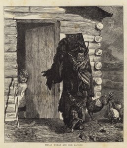 Mujer india y papoose enfermo de Arthur Boyd Houghton