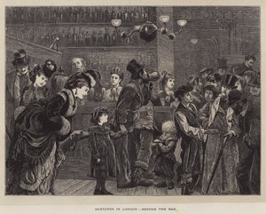 Bocetos en Londres, ante el bar