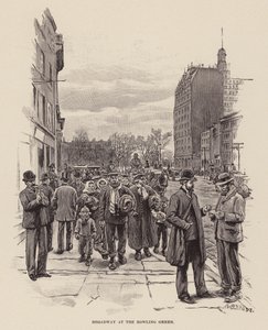 Broadway en el Bowling Green (grabado) de Arthur Burdett Frost