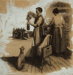 The Bootleggers (Carboncillo y gouache sobre tabla) de Arthur Burdett Frost