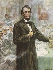 Abraham Lincoln, el gran Emancipador, ilustración de "This Country of Ours, The Story of the United States" de H.E. Marshall