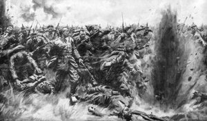 Un Ataque Masivo Alemán en el Frente Británico, Primera Guerra Mundial de Arthur C. Michael