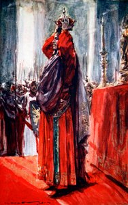 El Emperador del Sacro Imperio Romano Federico II se corona a sí mismo Rey de Jerusalén, 1229 1913 de Arthur C Michael