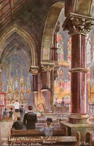 Nuestra Señora de las Victorias, Kensington, Londres (litografia en color)