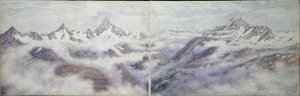 Vista desde el Breithorn de Arthur Cust