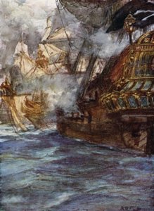 Avery, el pirata, tomando los dos barcos daneses armados