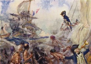 El capitán Nelson en el Agamemnon enfrentando al Ca Ira de Arthur David McCormick