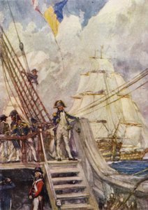 Nelson persiguiendo a la flota francesa