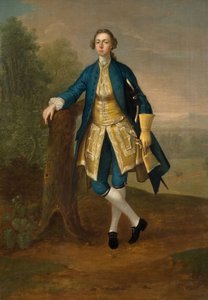 Retrato de un hombre en azul, 1785 de Arthur Devis