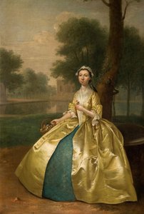 Retrato de una mujer en oro de Arthur Devis