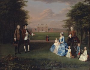 Robert Gwillym de Atherton y su familia de Arthur Devis
