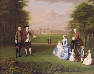 Robert Gwillym de Atherton y su Familia de Arthur Devis