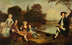 La familia Swaine, 1749, 1934 de Arthur Devis