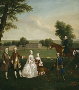 Thomas Lister y Familia en Gisburne Park, 1740-41