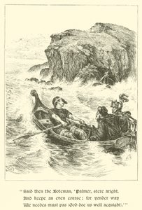 Sir Guyon, La Roca del Reproche (grabado)
