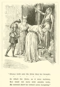 Las Aventuras de Sir Artegall, Radigund y Britomart (grabado) de Arthur George Walker