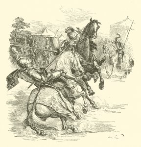 La Leyenda de Britomart, El Torneo (grabado) de Arthur George Walker