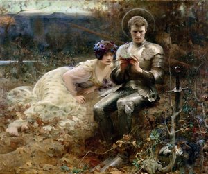La tentación de Sir Percival de Arthur Hacker