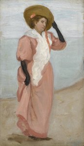 Una Dama junto al Mar (Una Ráfaga de Viento) de Arthur Haythorne Studd