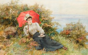 Una lectura tranquila junto al sendero del acantilado de Arthur Hopkins