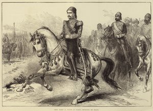 Abdul Hamid II, Sultán de Turquía, revisando sus tropas