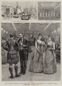 Baile dado en Malta por el Duque y la Duquesa de Edimburgo para celebrar su día de bodas, 25 de enero de Arthur Hopkins