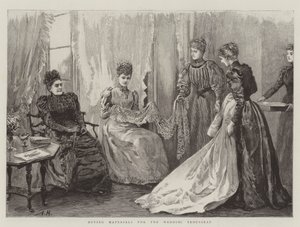 Comprando materiales para el ajuar de boda de Arthur Hopkins