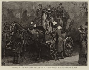 Entrenamiento en Invierno, la Llegada de un Cuatro en Mano en Northumberland Avenue de Arthur Hopkins