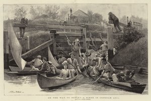 En camino a Henley, una escena en Cookham Lock de Arthur Hopkins