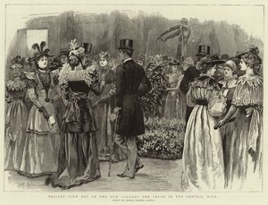 Día de Vista Privada en la Nueva Galería, la Multitud en el Salón Central de Arthur Hopkins