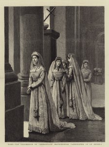 Roma, la Procesión de Ammantate (Candidatos Matrimoniales) en San Pedro