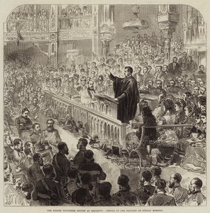 La revisión voluntaria de Pascua en Brighton, servicio en el Pabellón el domingo por la mañana de Arthur Hopkins