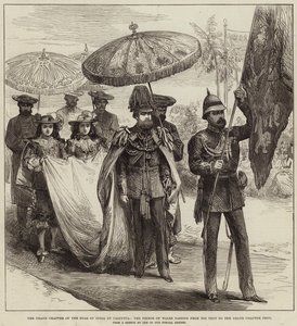El Gran Capítulo de la Estrella de la India en Calcuta, el Príncipe de Gales pasando de su Tienda al Gran Capítulo de Arthur Hopkins
