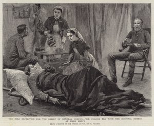 La Expedición del Nilo para el Socorro del General Gordon, Té de las Cinco con las Hermanas del Hospital en Wady Halfa de Arthur Hopkins