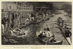 Los Ochos de Verano de Oxford, una escena en el río después de la última carrera de la tarde de Arthur Hopkins