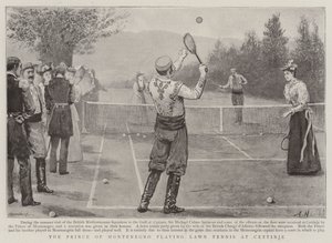 El príncipe de Montenegro jugando al tenis en Cettinje de Arthur Hopkins