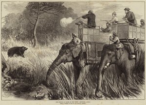 El Príncipe de Gales en el Terai, cazando un Oso de Arthur Hopkins