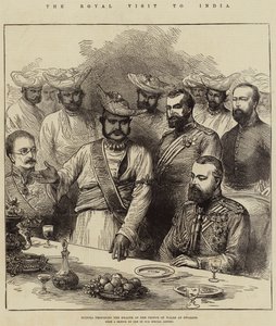 La Visita Real a India, Scindia Proponiendo la Salud del Príncipe de Gales en Gwalior de Arthur Hopkins