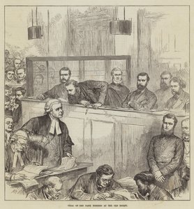 Juicio de los falsificadores de bancos en el Old Bailey