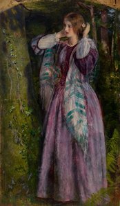 Amy, estudio para "El largo compromiso", 1859 de Arthur Hughes