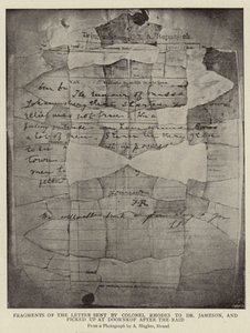 Fragmentos de la carta enviada por el Coronel Rhodes al Dr. Jameson, y recogida en Doornkop después de la incursión