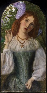 La dama con las lilas, 1863 de Arthur Hughes