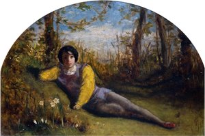 El joven poeta, 1849 de Arthur Hughes