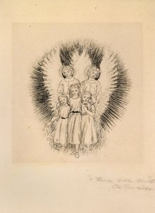 Tres Niños Pequeños en la Tierra Ancha, finales del siglo XIX de Arthur Hughes