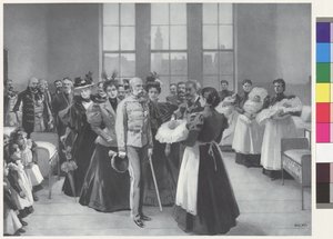 El emperador Francisco José con su séquito de Arthur Lajos Halmi