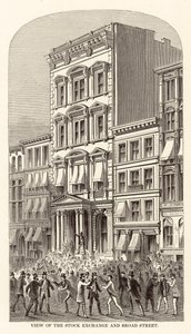 Vista de la Bolsa de Valores y Broad Street de Arthur Lumley