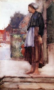 Hija de un pescador, Cancale, Normandía de Arthur Melville
