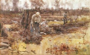 Recolectores de ramas, Grez-sur-Loing de Arthur Melville