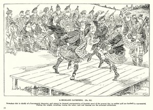 A Highland Gathering (litografía) de Arthur Moreland