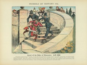 Arresto del Duque de Gloucester. 1389 d.C. (litografía en color) de Arthur Moreland